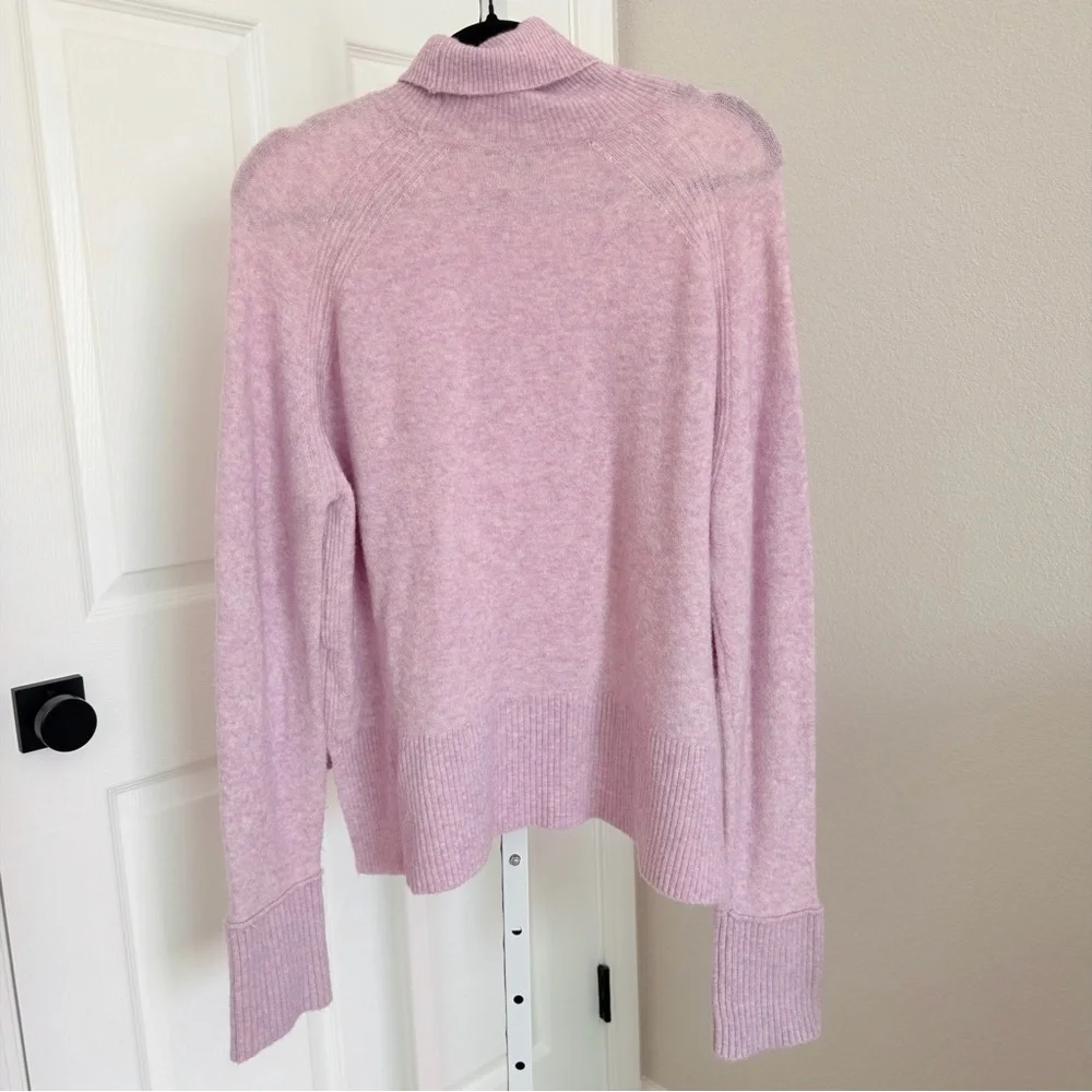 J.Crew Turtleneck Sweater‎ Side Slits Supersoft Yarn Size XL Purple Alpaca Wool